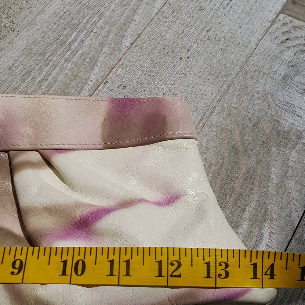 NWT Lauren Merkin Calf Skin Tie-dye Pattern Clutch - Picture 3 of 8